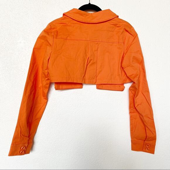 Meek Orange Chest Pocket Cropped Jacket Size Small - Picture 8 of 8